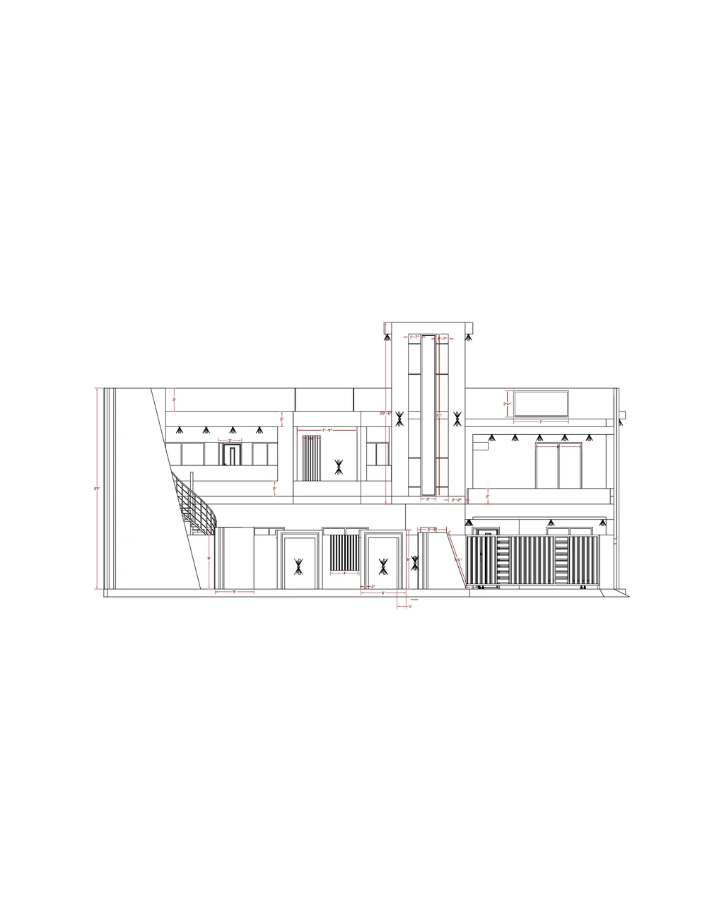 Elevation Drawing 1 drawing sheet for the Contemporary Residence project, shown with its original title block