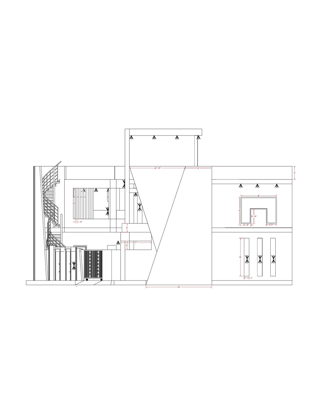 Elevation Drawing 2 drawing sheet for the Contemporary Residence project, shown with its original title block